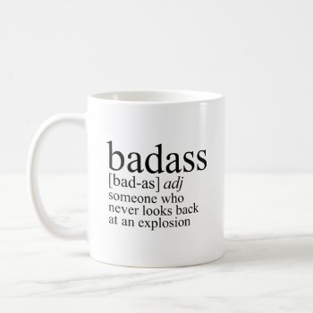 Badass Definition Coffee Mug by FunkyTeez at Zazzle