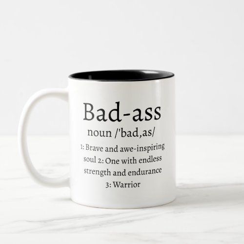 Badass Definition Two_Tone Coffee Mug