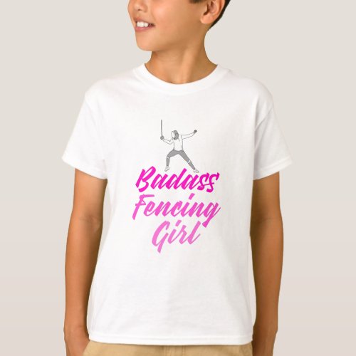 badass fencing girl T_Shirt