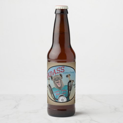 Badass Game Changer Name and Style Beer Bottle Label