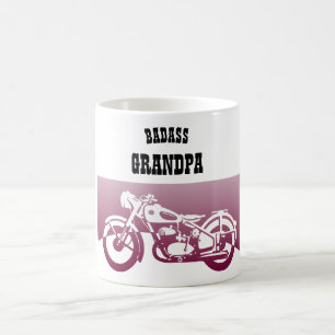 BADASS GRANDPA - Grandfather Biker Motorbikes Gift Coffee Mug