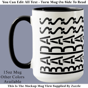 BADASS Hidden Message Modern Trendy Typography Mug