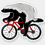 Badass Honey Badger Biker Sticker