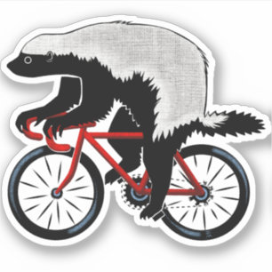 Badass Honey Badger Biker Sticker