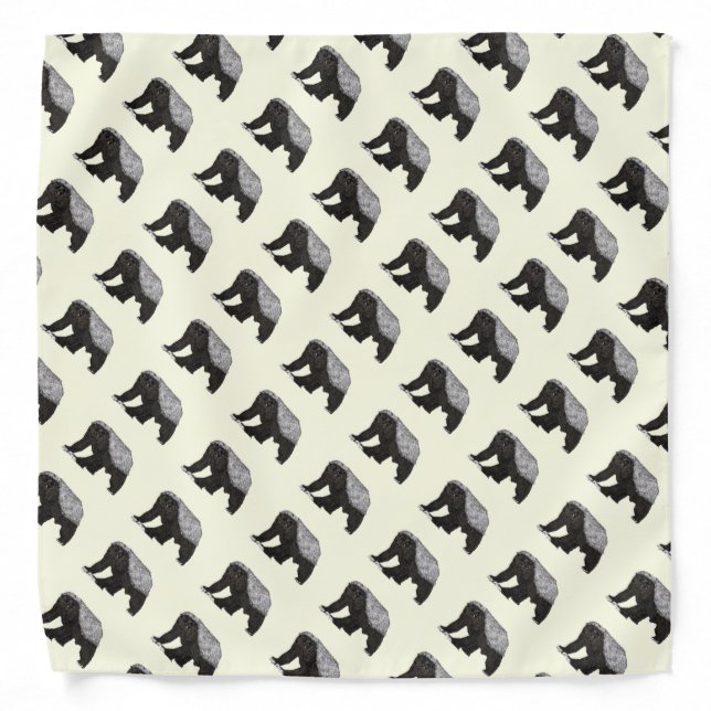 Badass Honey Badger Fearless Attitude Animal Art Bandana (Front)