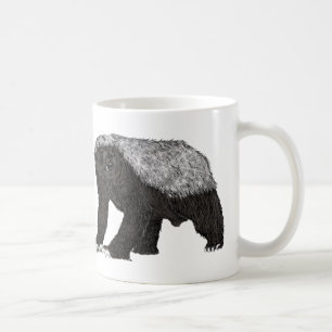 Badass Honey Badger Fearless Attitude Animal Art Coffee Mug