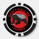 Badass Honey Badger Quote Poker Chips (Front)