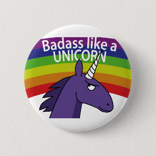 Badass like a unicorn! button
