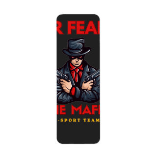 Badass Mafia E-Sport Team Gaming Mascot T-Shirt Label