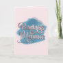 Badass Mama Dusty Blue & Pink Glitter Mother's Day Holiday Card