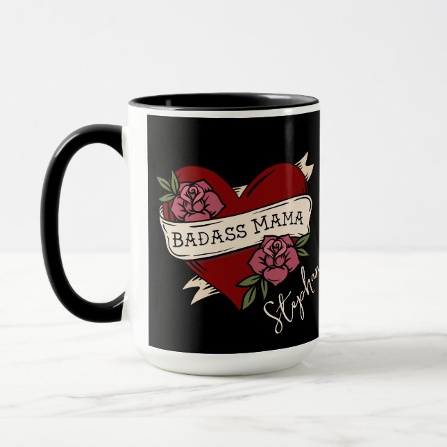 Badass Mama Personalized Coffee Mug (Left)