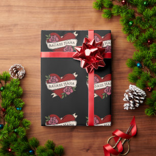 Badass Mama Tattoo Flash Wrapping Paper