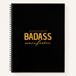 Badass Manifester Black & Gold, Law of Attraction Notebook