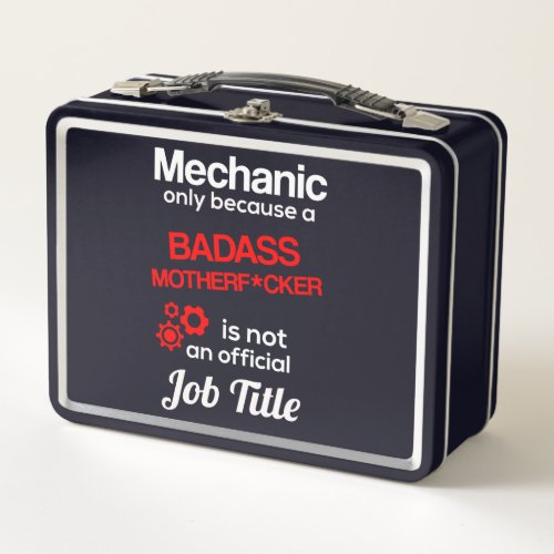 Badass Mechanic   Metal Lunch Box
