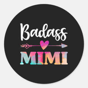 Badass Mimi Strong Grandma Mothers Day For Classic Round Sticker