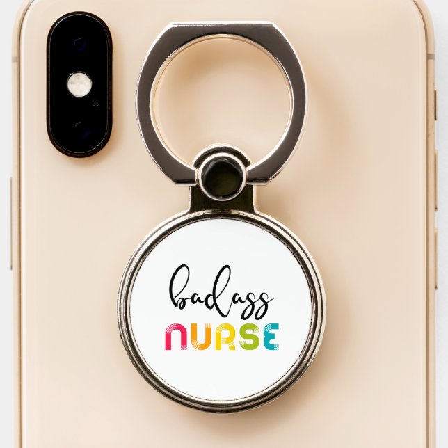 Badass Nurse Phone Ring Stand (Close Up)