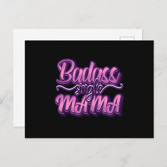 Badass Single Mama Postcard (Front/Back)