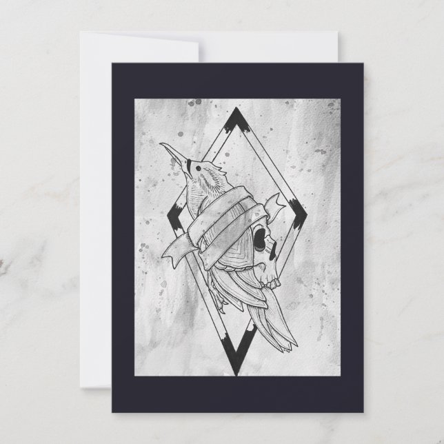 Badass Skull Note Card (Front)