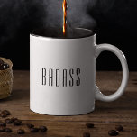 BADASS Stylish Modern Typography Trendy Fun Quote Two-Tone Coffee Mug<br><div class="desc">Hey there, badass coffee lovers! Unleash your inner strength with our Zazzle Two-Toned Mug featuring the bold typographic design "BADASS"! 💪☕️ This mug is the perfect companion for those who exude confidence and take on life fearlessly. With its trendy two-toned style and empowering message, it's a statement piece that will...</div>