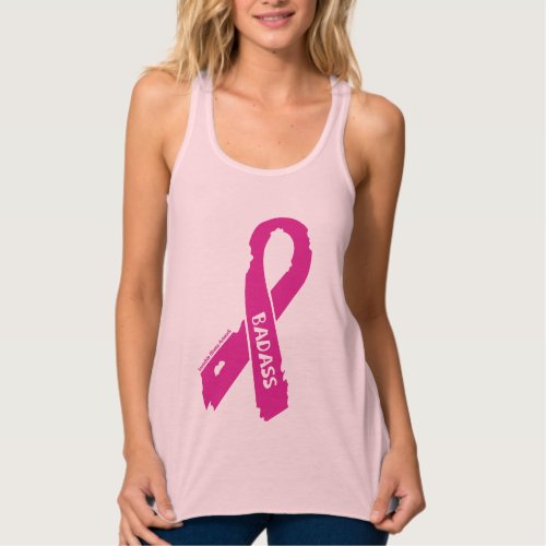 Badass torn ribbonBreast Cancer Tank Top