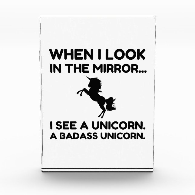 BADASS UNICORN ACRYLIC AWARD (Front)