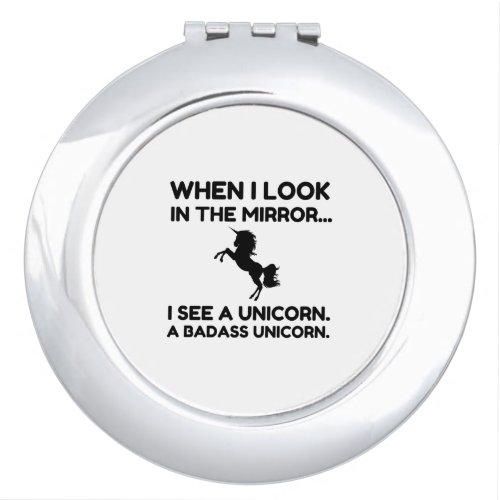 BADASS UNICORN COMPACT MIRROR