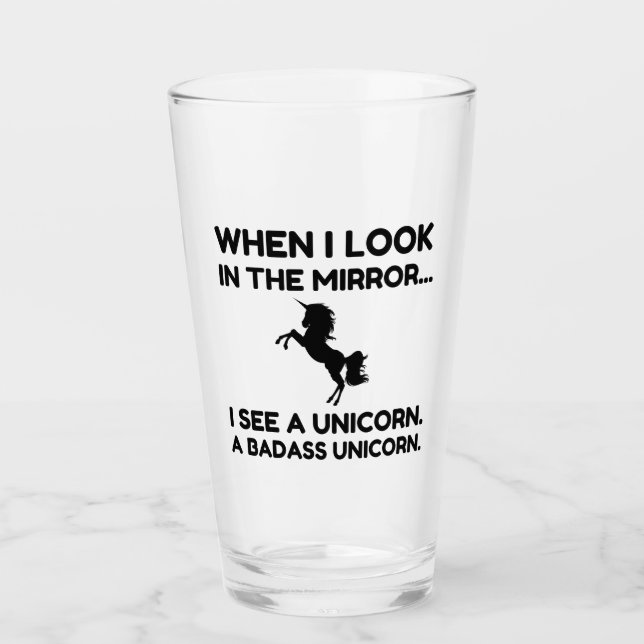BADASS UNICORN GLASS (Front)