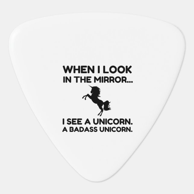 BADASS UNICORN GUITAR PICK (Front)