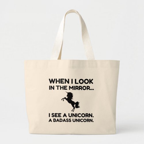 BADASS UNICORN LARGE TOTE BAG