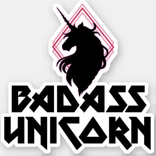 Badass Unicorn Sticker