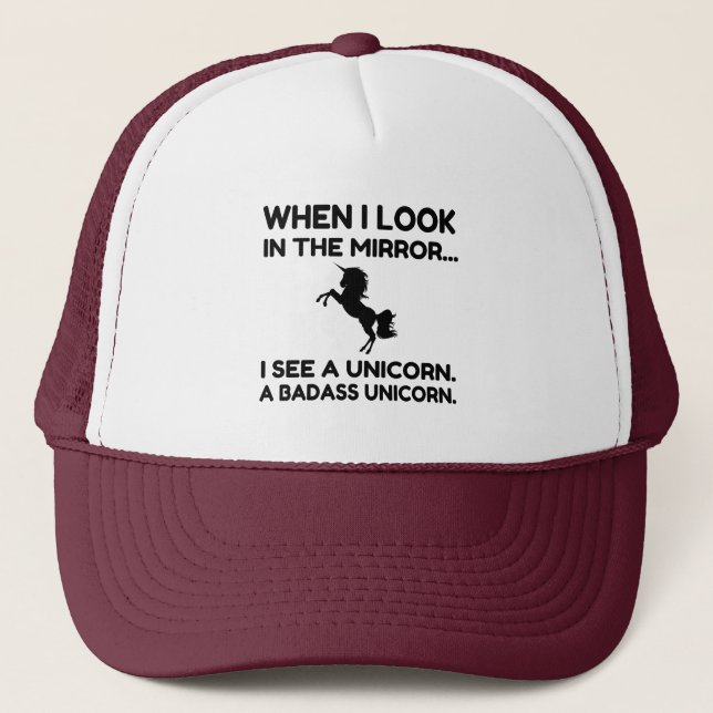 BADASS UNICORN TRUCKER HAT (Front)