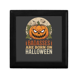 Badasses Are Born on Halloween Pumpkin Gift Box