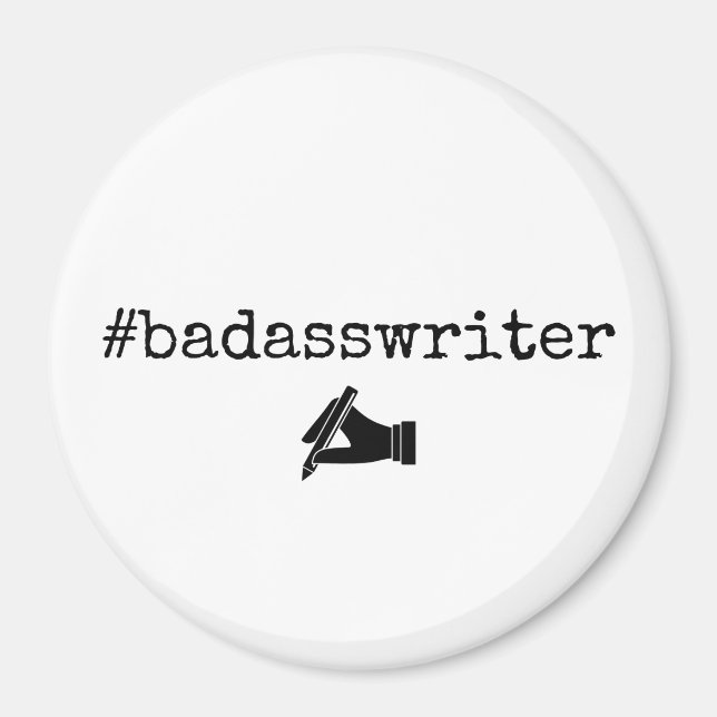 badasswriter circle magnet (Front)