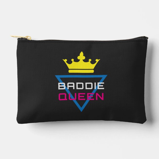 Baddie Queen Crown Y2K Accessory Pouch (Front)