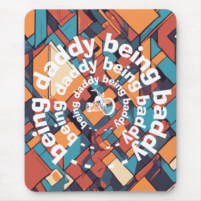 Baddy Daddy Chopper, Geometric Rebel Design Mouse Pad (Front)