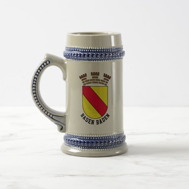 Baden Baden coat of arms - GERMANY Beer Stein (Left)
