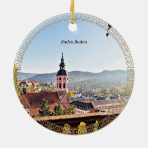 Baden-Baden, Germany, Ceramic Ornament