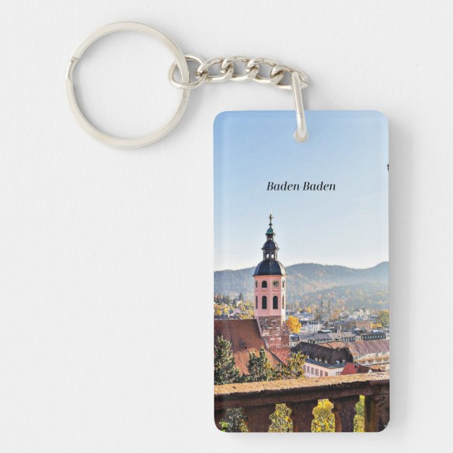Baden-Baden, Germany, scenic landscape Keychain (Front)