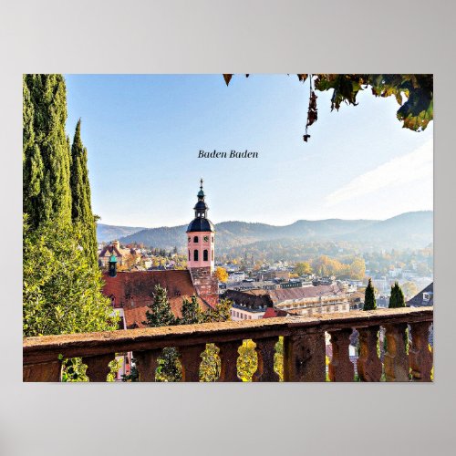 Baden_Baden Germany scenic landscape Poster