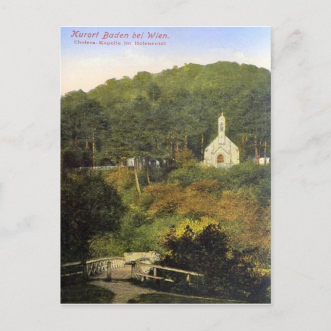 Baden bei Wien, Cholera-Kapelle im Helenental Postcard (Front)