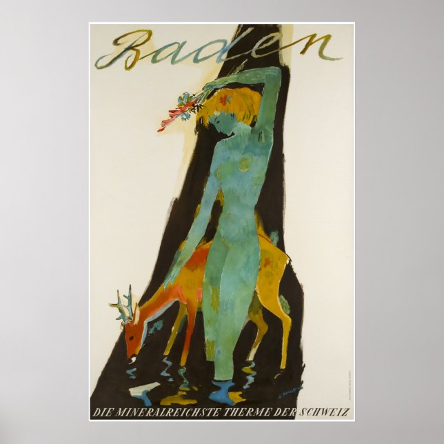 Baden, Die mineralreichste therme des Schweiz, Poster (Front)