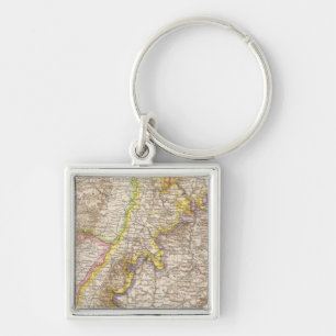 Baden Germany Atlas Map Keychain