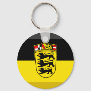 Baden-Wuerttemberg Flag Gem Keychain