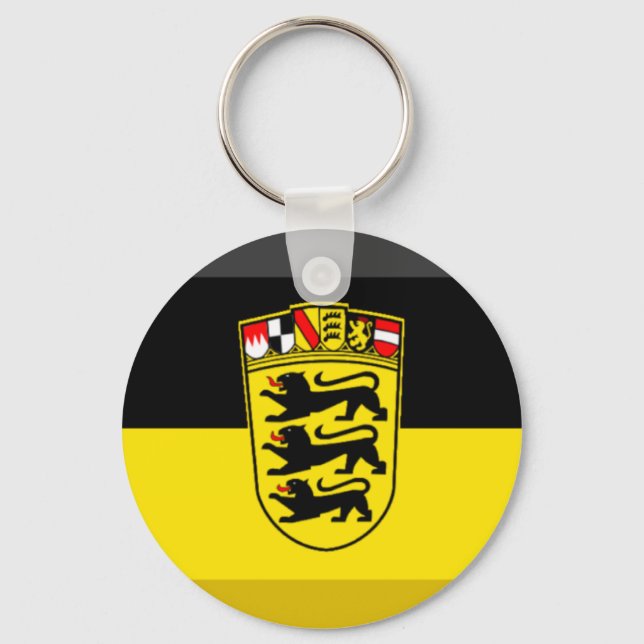 Baden-Wuerttemberg Flag Gem Keychain (Front)