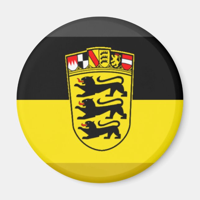 Baden-Wuerttemberg Flag Gem Magnet (Front)