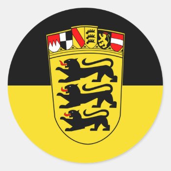 Baden-württemberg Classic Round Sticker by GrooveMaster at Zazzle