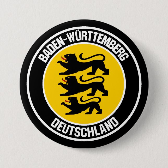 Baden-Württemberg Round Emblem Button (Front)