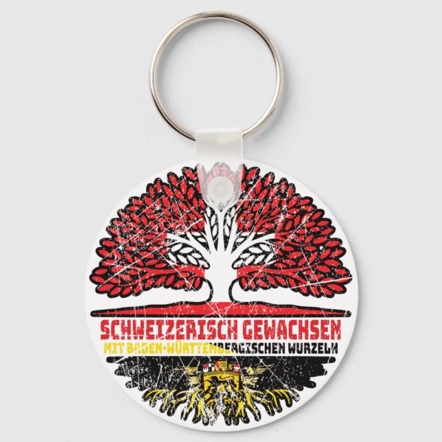 Baden-Württemberg Swiss Baum Keychain (Front)