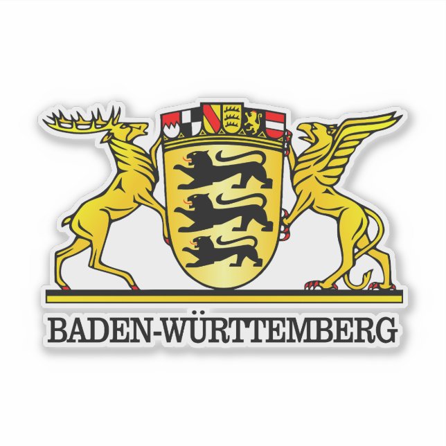 Baden-Wurttemberg Wappen Sticker (Front)