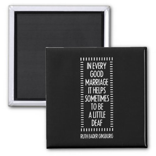 Bader Ginsburg Funny Marriage Quote Feminist Inspi Magnet